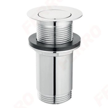 Донный клапан click-clack FERRO, с переливом, корпус из латуни, хром